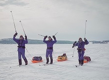 Explorers carry MP flag to the Arctic