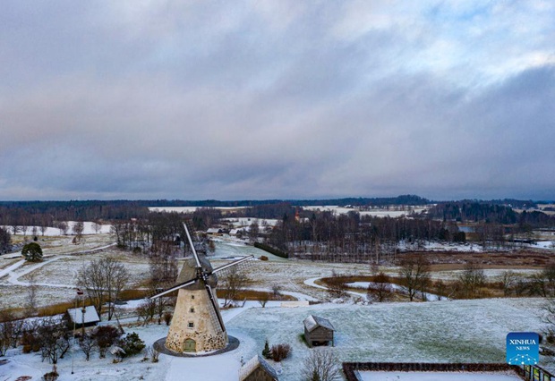 Winter landscape in Cesis, Latvia