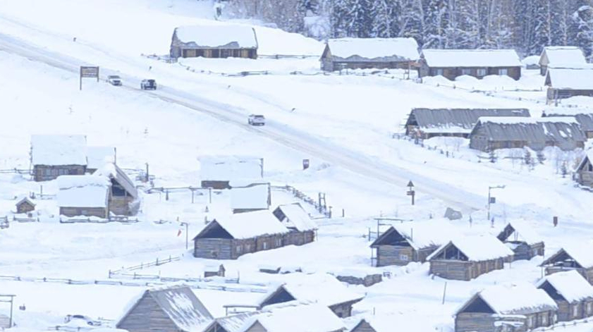 【玩转山地】大美雪景 宁静的新疆禾木乡银装素裹