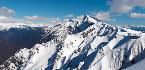 Aerial view of a mountain from a drone...