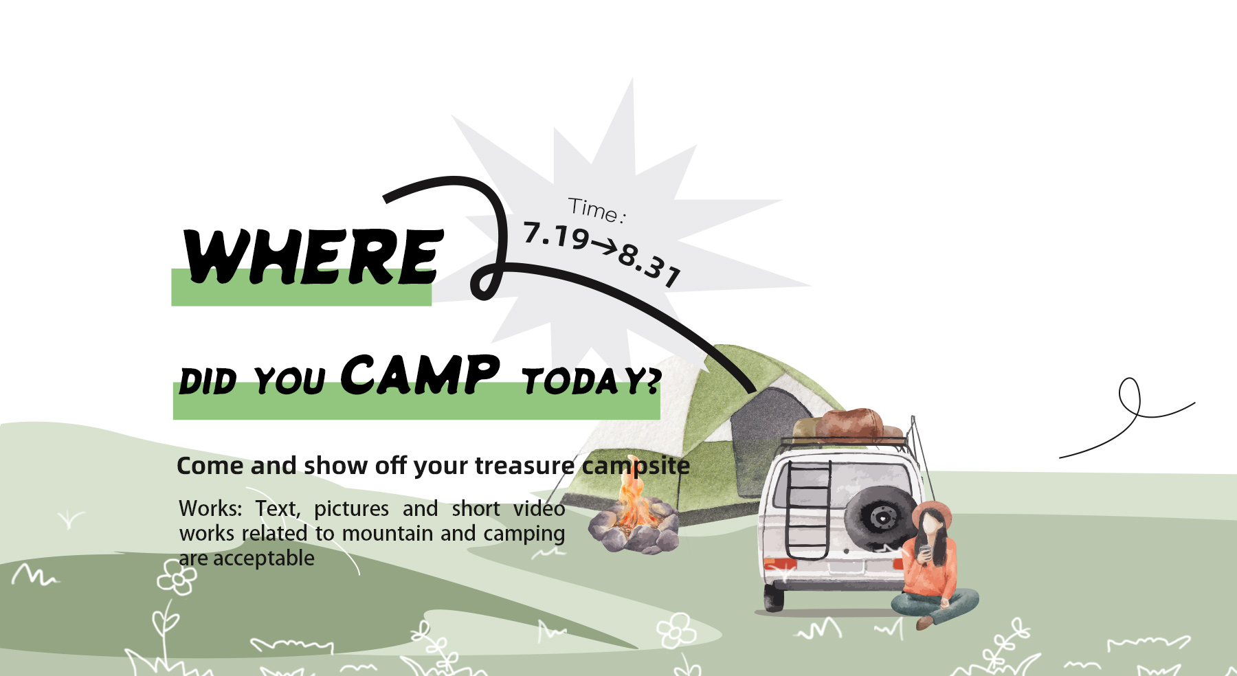 Where did you camp today? Come and show off your treasure campsite